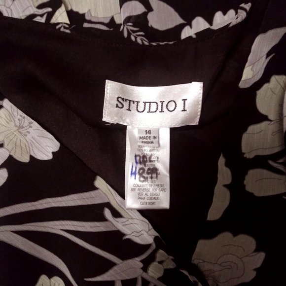 Studio I Midi Dress, Size 14 Dress, Vintage Dress, Plus Size Woman,, Retro Drss - Picture 13 of 14